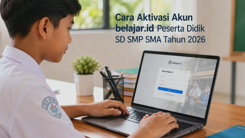 Cara Aktivasi Akun belajar.id Peserta Didik SD SMP SMA Tahun 2026