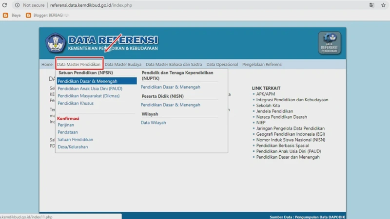 Cara Cek NPSN Sekolah Secara Online Melalui Laman Resmi Kemendikbud