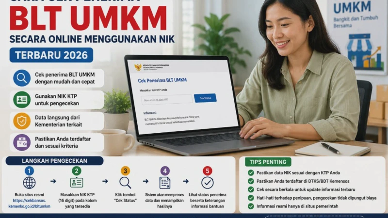 Cara Cek Penerima BLT UMKM Secara Online Menggunakan NIK Terbaru 2026