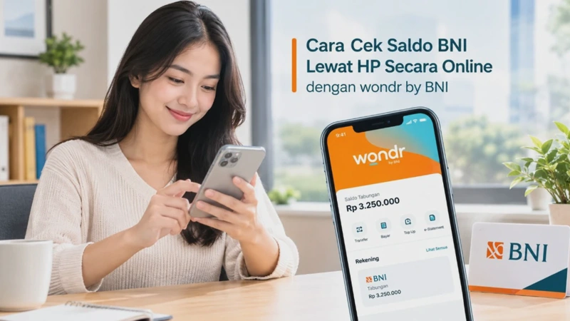 Cara Cek Saldo BNI Lewat HP Secara Online dengan wondr by BNI