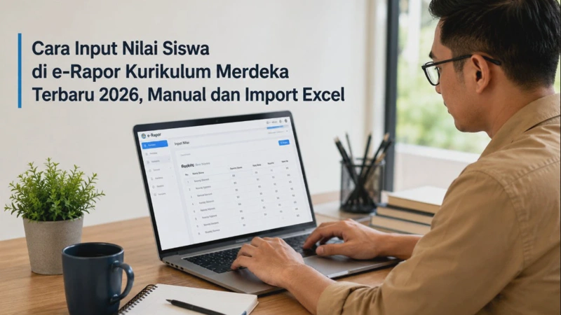 Cara Input Nilai Siswa di e-Rapor Kurikulum Merdeka Terbaru 2026, Manual dan Import Excel