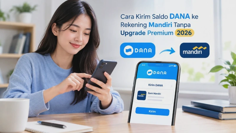 Cara Kirim Saldo DANA ke Rekening Mandiri Tanpa Upgrade Premium 2026