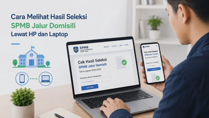 Cara Melihat Hasil Seleksi SPMB Jalur Domisili Lewat HP dan Laptop