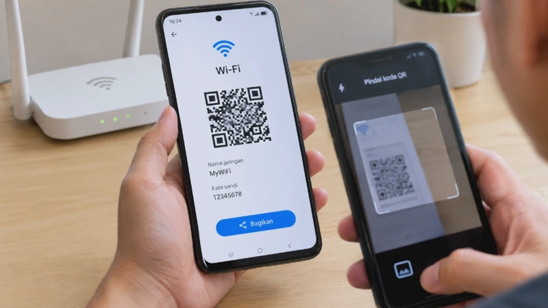 Cara Membuat QR Code untuk WiFi di Hp Android Tanpa Aplikasi Dengan Mudah