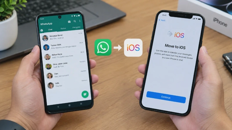 Cara Memindahkan Chat WhatsApp dari Android ke iPhone Dengan Mudah Terbaru 2026