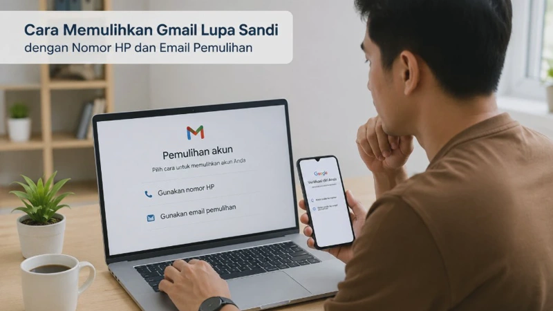 Cara Memulihkan Gmail Lupa Sandi dengan Nomor HP dan Email Pemulihan