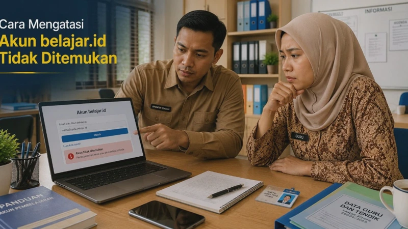 Cara Mengatasi Akun belajar.id Tidak Ditemukan untuk Guru dan Siswa
