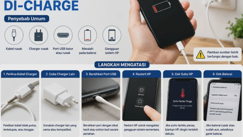 Cara Mengatasi HP Tidak Bisa di Charge Dalam Keadaan Mati
