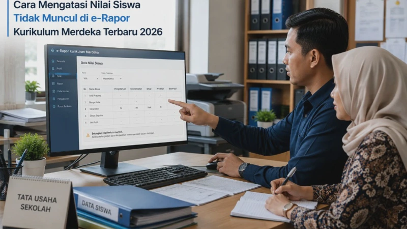 Cara Mengatasi Nilai Siswa Tidak Muncul di e-Rapor Kurikulum Merdeka Terbaru 2026