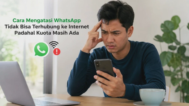 Cara Mengatasi WhatsApp Tidak Bisa Terhubung ke Internet Padahal Kuota Masih Ada