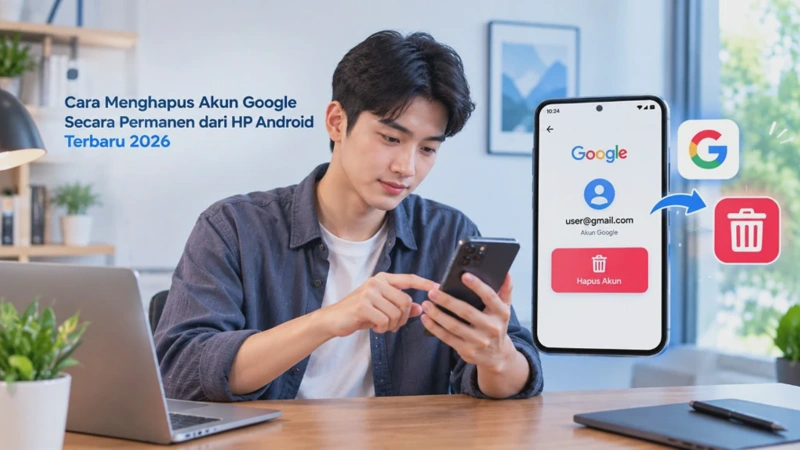 Cara Menghapus Akun Google Secara Permanen dari HP Android Terbaru 2026