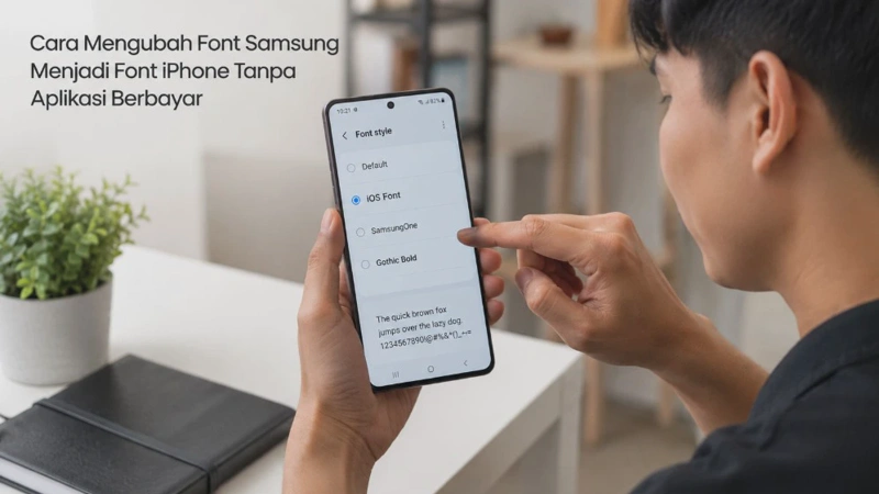 Cara Mengubah Font Samsung Menjadi Font iPhone Tanpa Aplikasi Berbayar