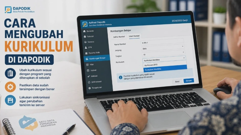 Cara Mengubah Kurikulum 2013 Menjadi Kurikulum Merdeka di Dapodik Terbaru 2026