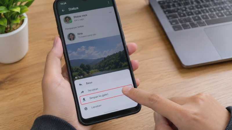 Cara Menyimpan Status WhatsApp ke Galeri Tanpa Aplikasi Dengan Mudah