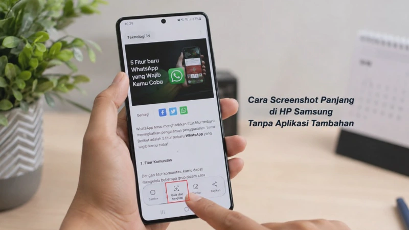 Cara Screenshot Panjang di HP Samsung Tanpa Aplikasi Tambahan