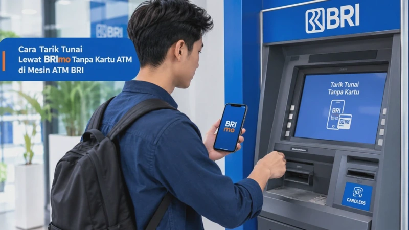 Cara Tarik Tunai Lewat BRImo Tanpa Kartu ATM di Mesin ATM BRI