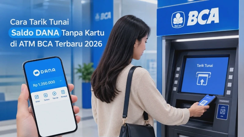 Cara Tarik Tunai Saldo DANA Tanpa Kartu di ATM BCA Terbaru 2026