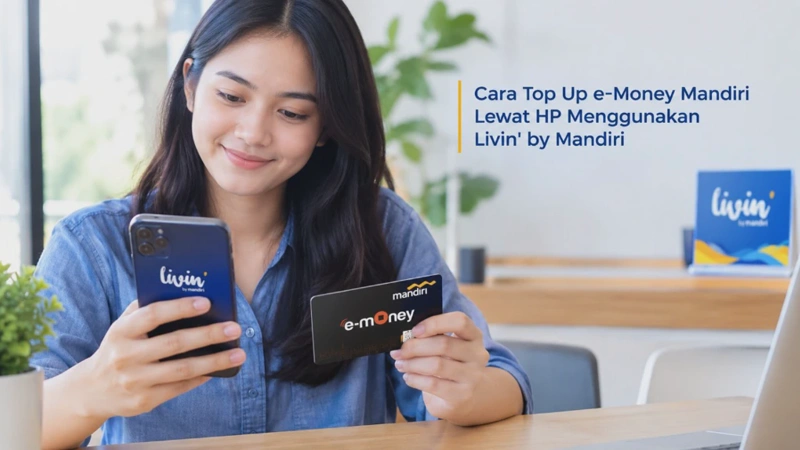 Cara Top Up e-Money Mandiri Lewat HP Menggunakan Livin' by Mandiri