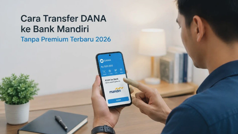 Cara Transfer DANA ke Bank Mandiri Tanpa Premium Terbaru 2026