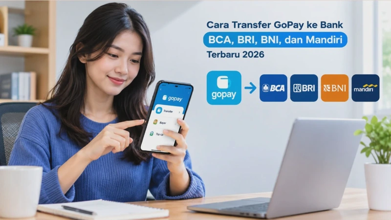 Cara Transfer GoPay ke Bank BCA, BRI, BNI, dan Mandiri Terbaru 2026
