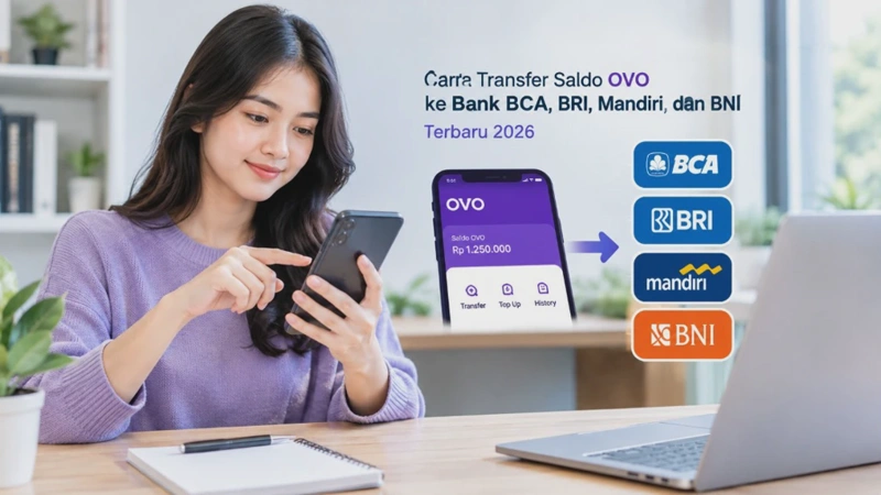 Cara Transfer Saldo OVO ke Bank BCA, BRI, Mandiri, dan BNI Terbaru 2026