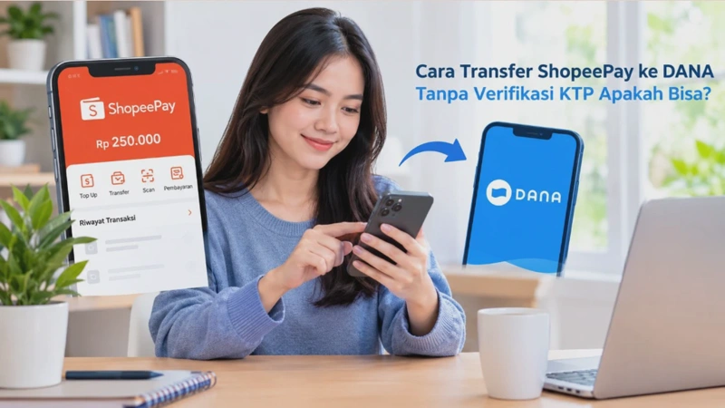 Cara Transfer ShopeePay ke DANA Tanpa Verifikasi KTP Apakah Bisa?