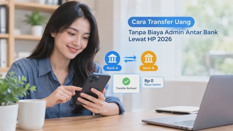 Cara Transfer Uang Tanpa Biaya Admin Antar Bank Lewat HP 2026