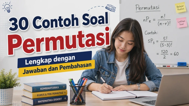 30 Contoh Soal Permutasi Lengkap dengan Jawaban dan Pembahasan