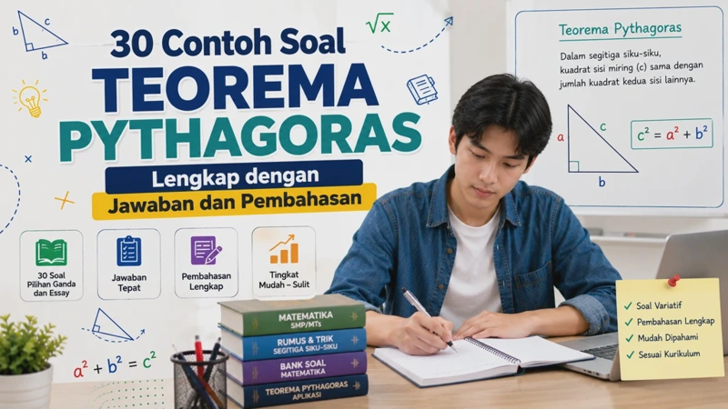 30 Contoh Soal Teorema Pythagoras Lengkap dengan Jawaban dan Pembahasan