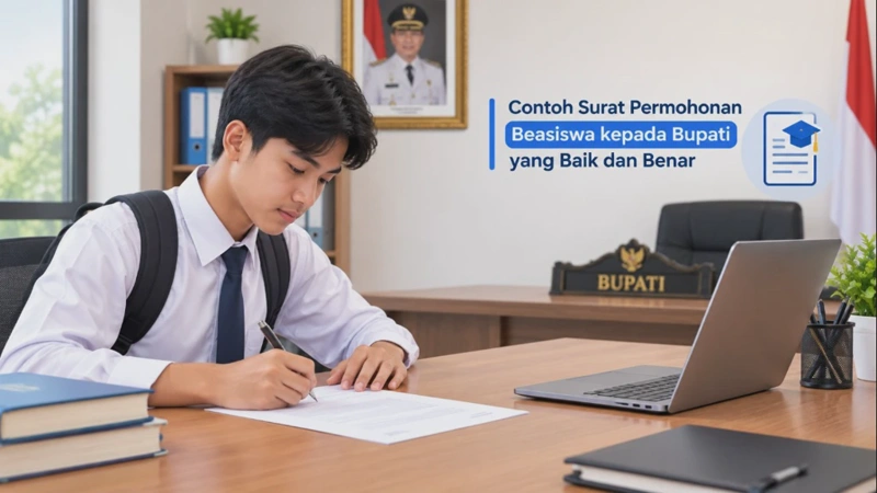 Contoh Surat Permohonan Beasiswa kepada Bupati yang Baik dan Benar