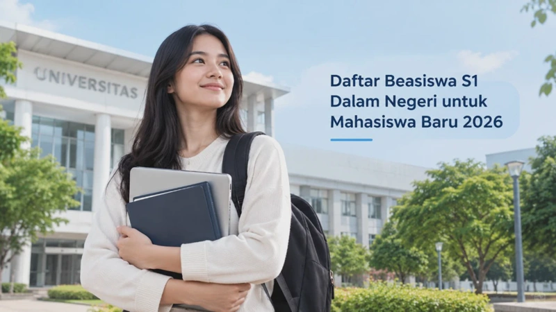 Daftar Beasiswa S1 Dalam Negeri untuk Mahasiswa Baru Tahun  2026