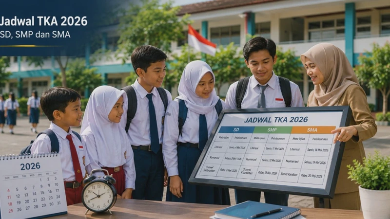 Jadwal TKA 2026 SD, SMP dan SMA Terbaru Resmi dari Kemendikdasmen