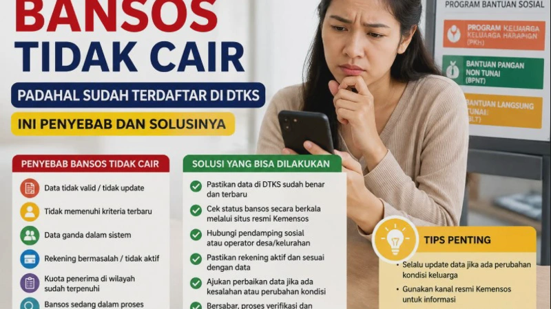 Kenapa Bansos Tidak Cair Padahal Sudah Terdaftar di DTKS Ini Penyebab dan Solusinya