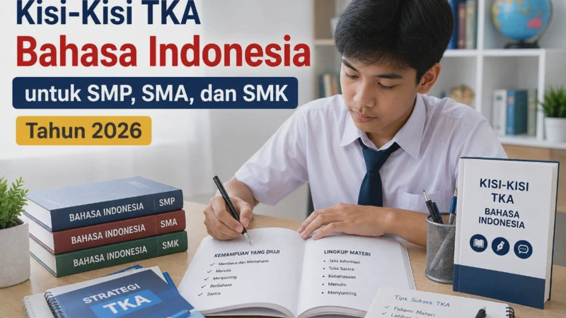 Kisi-Kisi TKA Bahasa Indonesia untuk SMP, SMA, dan SMK Tahun 2026