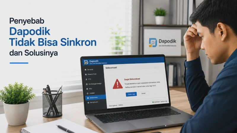 Penyebab Dapodik Tidak Bisa Sinkron dan Solusinya Agar Berhasil Sinkron