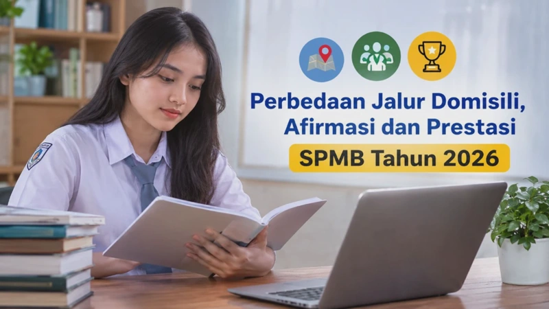 Perbedaan Jalur Domisili, Afirmasi dan Prestasi SPMB Tahun 2026