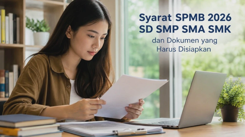 Syarat SPMB 2026 SD SMP SMA SMK dan Dokumen yang Harus Disiapkan